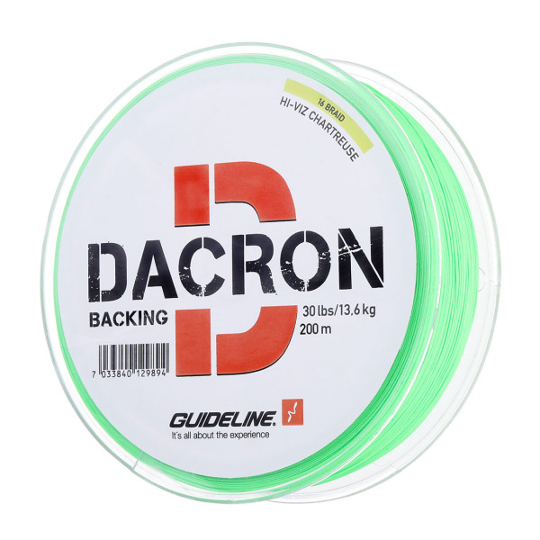 Guideline Braided Dacron Backing 30 lbs hi-viz chartreuse