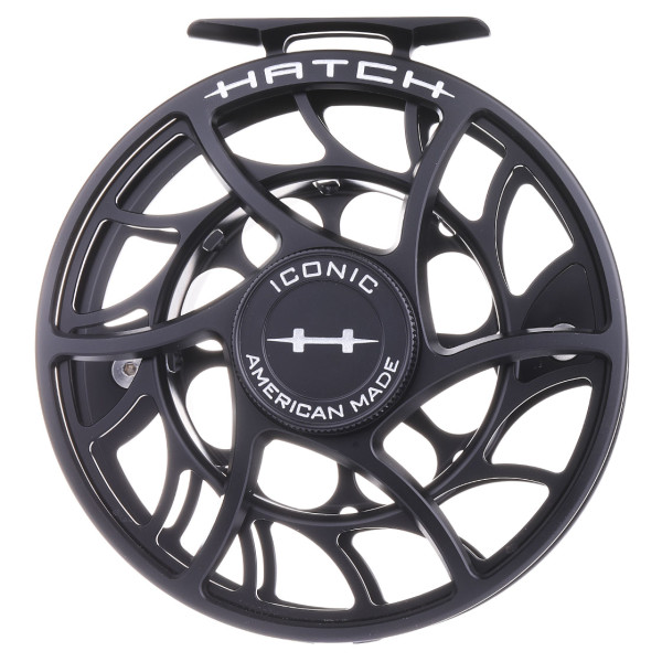 Hatch Iconic Fly Reel Fliegenrolle Large Arbor black/silver