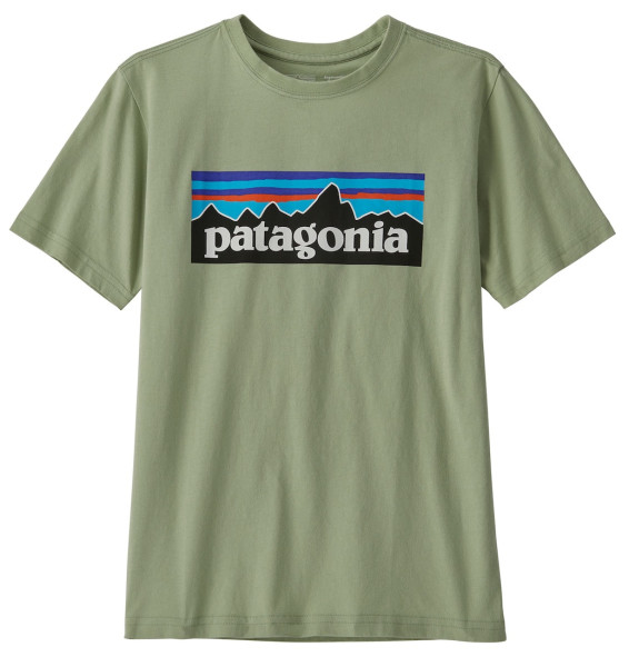Patagonia Kid's Regenerative Organic Certified Cotton P-6 Logo T-Shirt SLVG