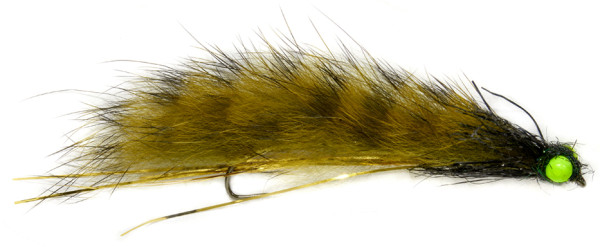Fulling Mill Streamer - Mini Weighted Snake Olive & Gold Barbless