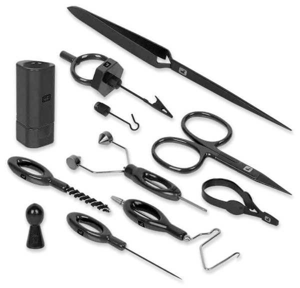 Loon Complete Fly Tying Tool Kit Bindewerkzeug Set black