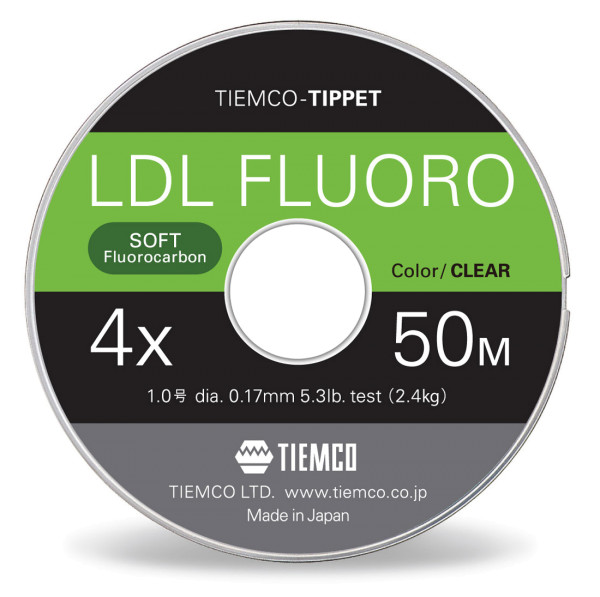 Tiemco TMC LDL Soft Fluorocarbon Vorfachmaterial Tippet 50 m