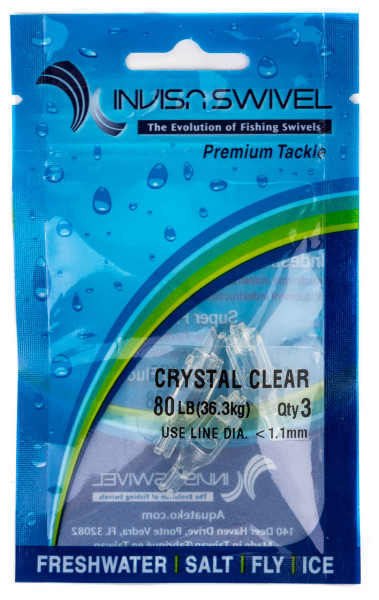 InvisaSwivel Crystal Clear unischtbarer Wirbel aus Fluorocarbon
