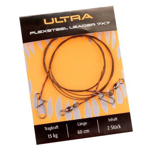 Climax Ultra 7x7 Flexsteel Leader Stahlvorfach 60 cm 2er Pack