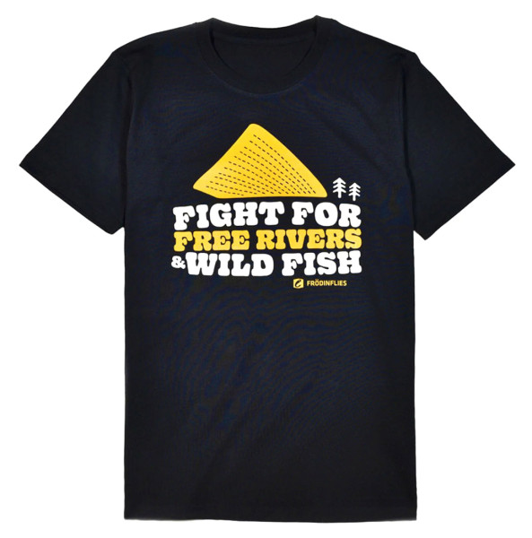 Frödin Free Rivers & Wild Fish Heavyweight T-Shirt black
