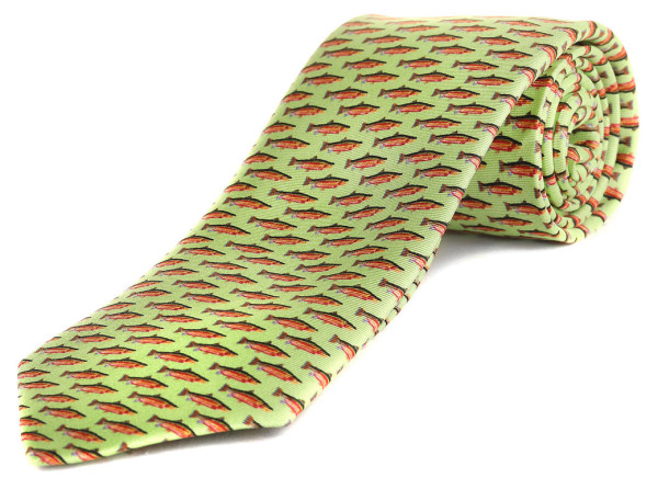 Winston Trout School Silk Tie Krawatte light green