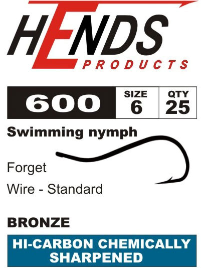 Hends 600 Swimming Nymph Haken