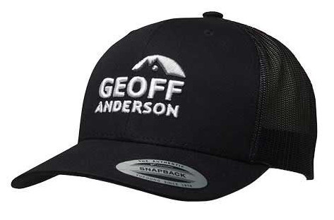 Geoff Anderson Snapback Trucker Cap Hat schwarz
