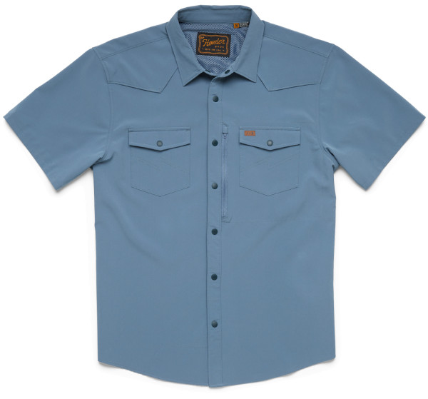 Howler Brothers Emerger Tech Sunshade Shirt Shortsleeve - berges blue Sonnenschutz
