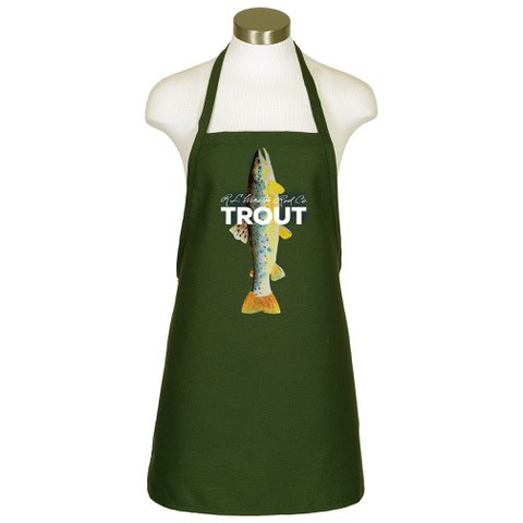 Winston Apron Koch- und Grillschürze Green with Brown Trout