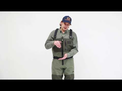 Simms Freestone Zip Stockingfoot Wathose dark gunmetal