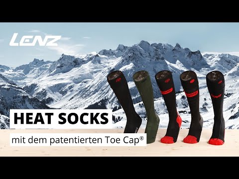 Lenz Heizsocken Set mit Akku Heat Sock 4.0 Toe Cap + RCB 120