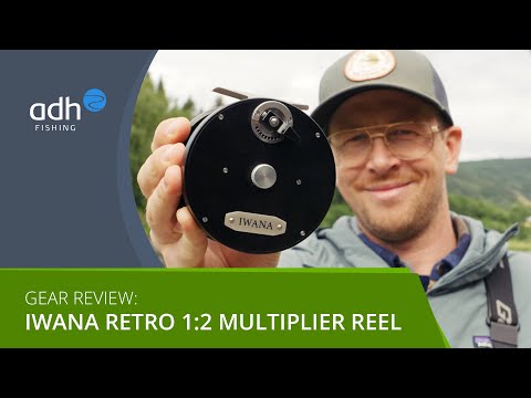 Iwana Retro 1:2 Multiplier Salmon Fliegenrolle Black & Silver