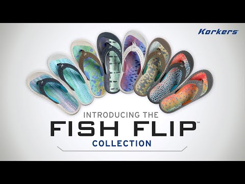Korkers Fish Flip Flop Sandale Browntrout
