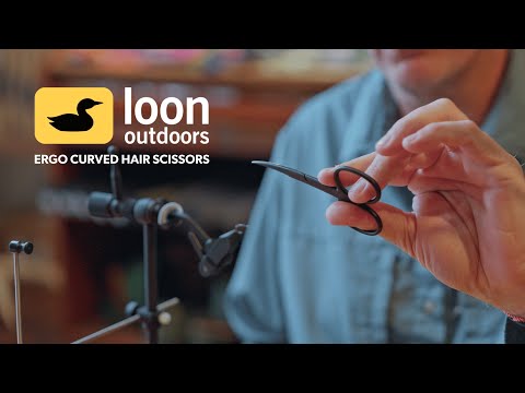 Loon Ergo Curved Hair Scissors - Yellow -Bindeschere gebogen